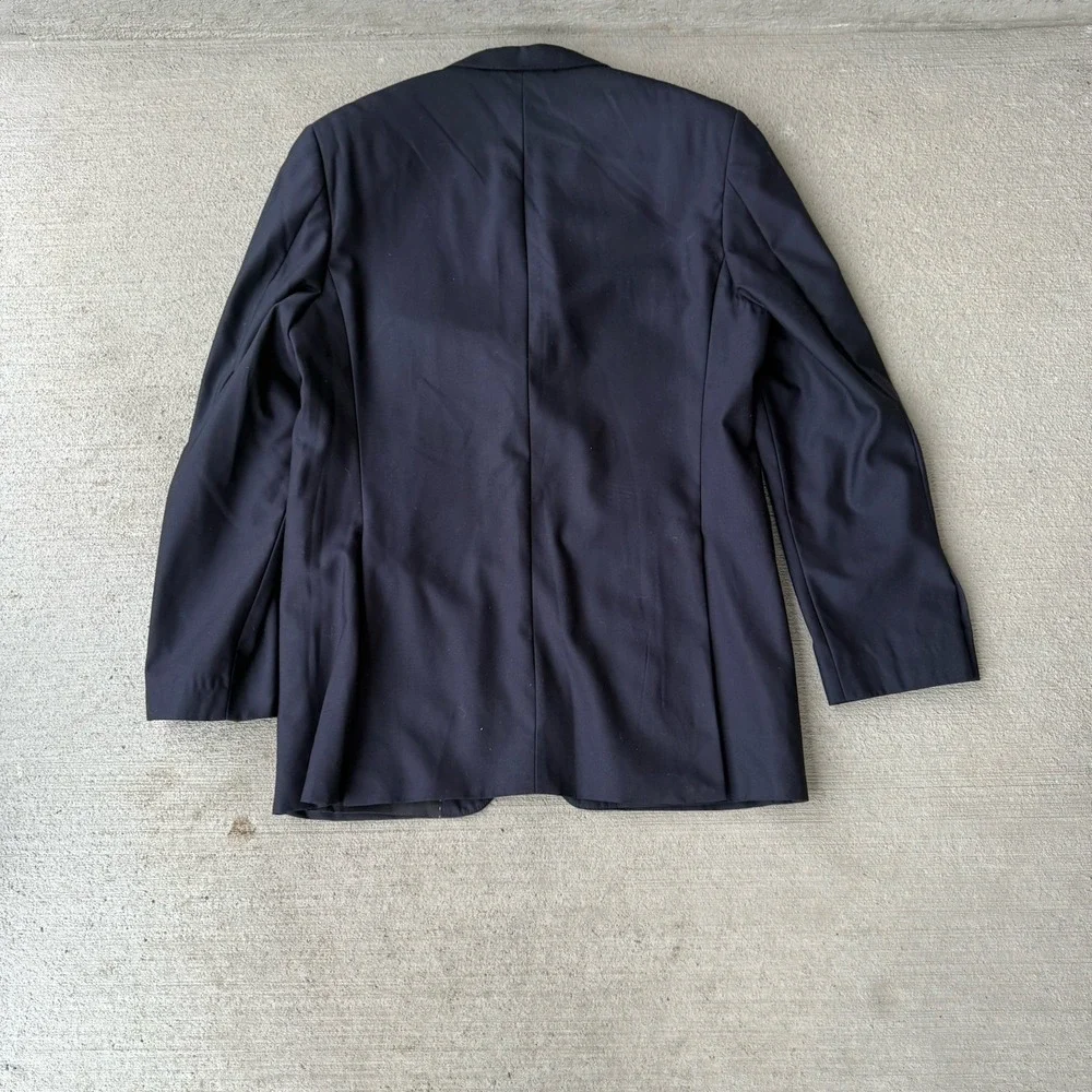 Daniel Fletcher Men's Wool Suit Blazer Navy 2 Button Tailored‎ Jacket Size 50